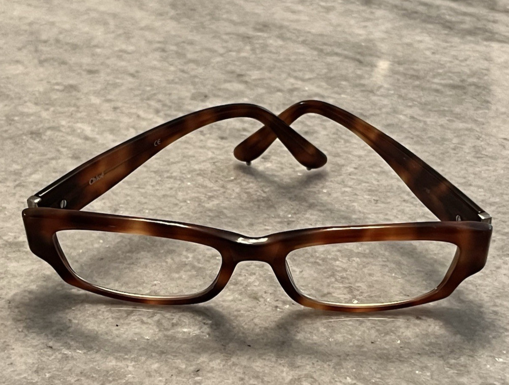 Chloe Eyeglasses Frames RectangleTortoise Shell Brown 135 Classic Luxury